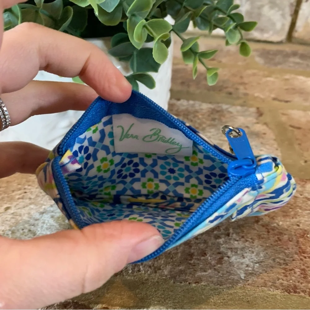 Vera Bradley | Colorful Patterned Coin Purse | Capri Blue - Picture 5 of 7